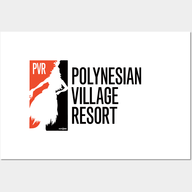 Polynesian Village Sports 70's Orange Wall Art by RetroWDW